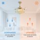 thumbnail image 4 of Ventilador de techo MOOONICHE 107 cm dorado regulable con control remoto, 4 of 9