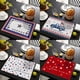 thumbnail image 2 of Set De 4 Mantelitos Individuales Para Mesa Tapetes Rectangulares De Tela Premium Fina Impermeables Y Resistentes 32 X 45 Cm Estilo H Rojo, 2 of 5
