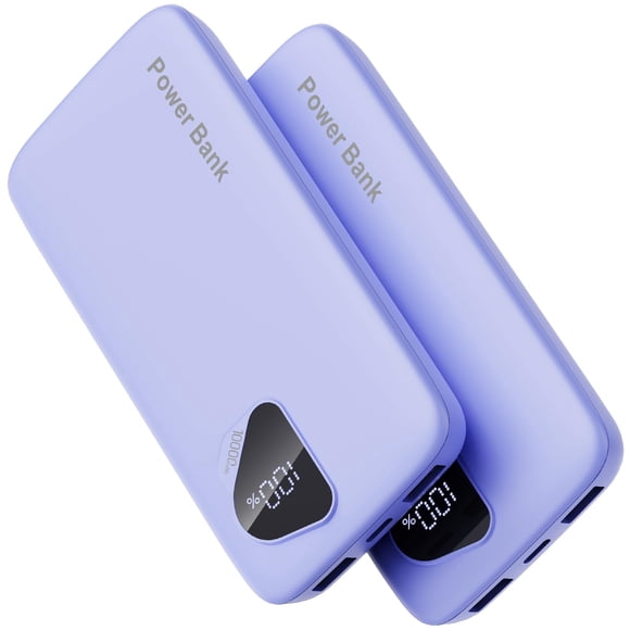 Banco de energía FancyBean 10000 mAh pack de 2 con cables integrados