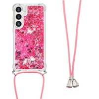 Funda Foxdock Para Samsung Galaxy S26 Con Cuerda Ajustable, Brillo Líquido, Protección Antigolpes Y Lente – Ideal Para Regalo