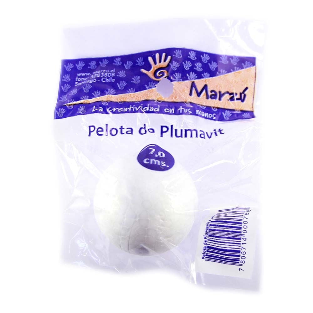 Pelota De Plumavit 7 Cm Marzú