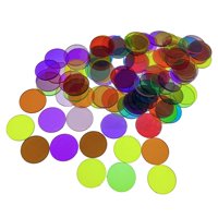 Bothyi - 100 Contadores De Matemáticas Para Niños, Fichas De Conteo De Bingo Para Aulas, Oficinas, Alojamientos, 25 Mm, Transparente