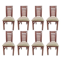 Koliat - Pack 8 Sillas Oporto Caramelo Tapiz Beige