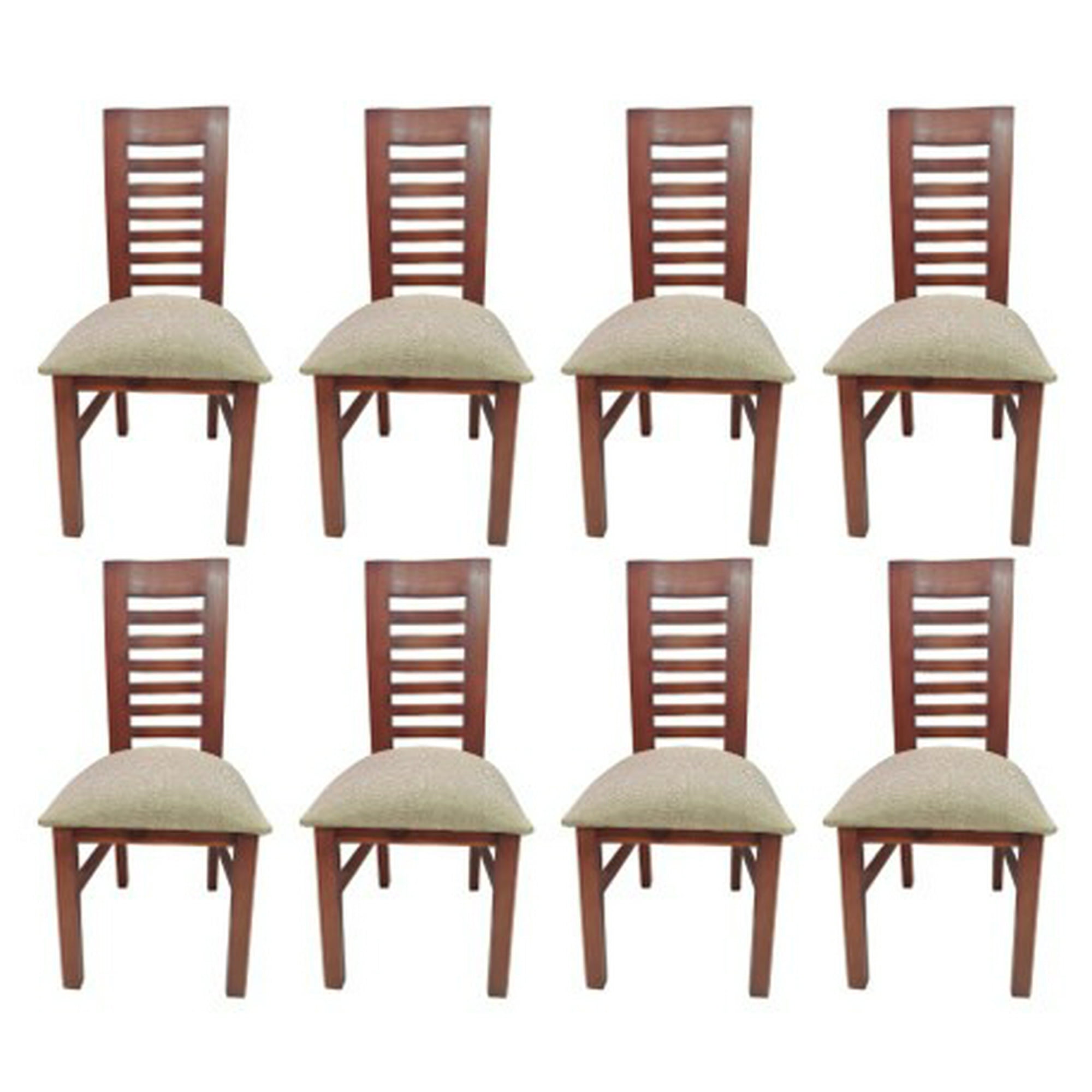 Koliat - Pack 8 Sillas Oporto Caramelo Tapiz Beige
