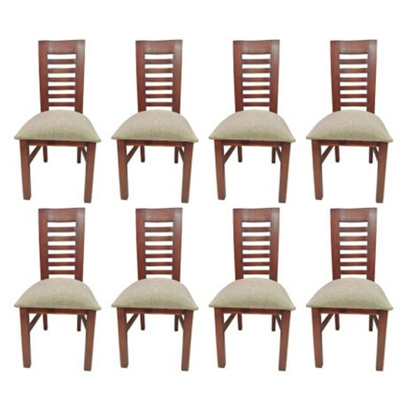 Pack 8 Sillas Oporto Caramelo Tapiz Beige