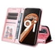 thumbnail image 2 of Funda tipo cartera FOXDOCK para Realme 9i , diseño girasol en relieve, cuero PU, cierre magnético, soporte y tarjetero, 2 of 5