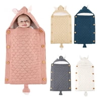 Genérico - Saco Dormir Invierno Carrito Tejido Capucha Bebes Niños Lau