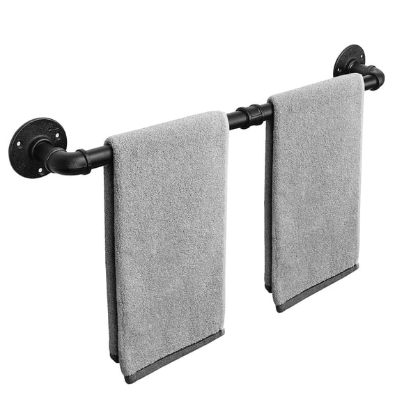Toallero de barra Livabber de tubo industrial rústico de hierro, 61 cm