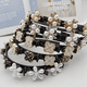 thumbnail image 4 of Diadema con horquillas y doble flequillo con diamantes de imitación, accesorios para el cabello, diademas trenzadas con clips, diademas retorcidas, 4 of 5