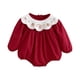 thumbnail image 5 of Ropa Para Bebé Niña Conjuntos De Algodón A La Moda Con Botones A Presión Cuello Redondo Rojo Altura De Ajuste 66 Cm, 5 of 5