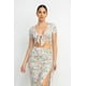 thumbnail image 3 of Conjunto De Top Floral Con Nudo Frontal Y Falda Larga Fruncida, 3 of 5