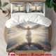thumbnail image 1 of 3pcs Glowing Wings Themed Printed Bedding Set | 1 Duvet Cover + 2 Pillowcases All Season, 1 of 5