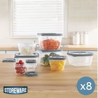 Set 8 Contenedores Herméticos Recipiente Alimentos Storeware