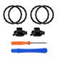 thumbnail image 2 of Anillos de Acento y Botones de Cambio de Perfil AARONMEI para Controlador Xbox One Elite 2 Cromo Mate-Negro, 2 of 3
