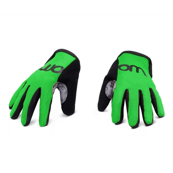 Guantes para niños woom talla 6, verdes, de cuero sintético