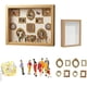 thumbnail image 1 of Caja mini museo silueta DIY kit marco dorado figuras display sombra fotos personalizado, 1 of 8