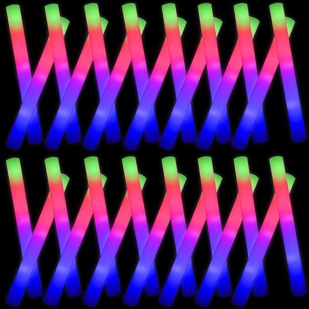 Palitos luminosos de espuma Taotuo, 102 unidades, LED que brillan en la oscuridad para fiestas