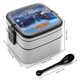thumbnail image 2 of El Expreso Polar Fiambrera de Doble Capa, Contenedor de Almuerzo Portátil Apilable, Almacenamiento de Alimentos Hermético a Prueba de Fugas, 1000ml, 2 of 6