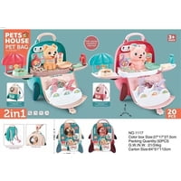 Genérico - Mini Maleta Transportador Pet House Celeste 20Pcs