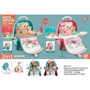 Genérico - Mini Maleta Transportador Pet House Celeste 20Pcs