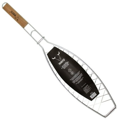 Grill Pescado Acero Inoxidable 1 Pieza Café - Plateado 1 Piezas  Wayu