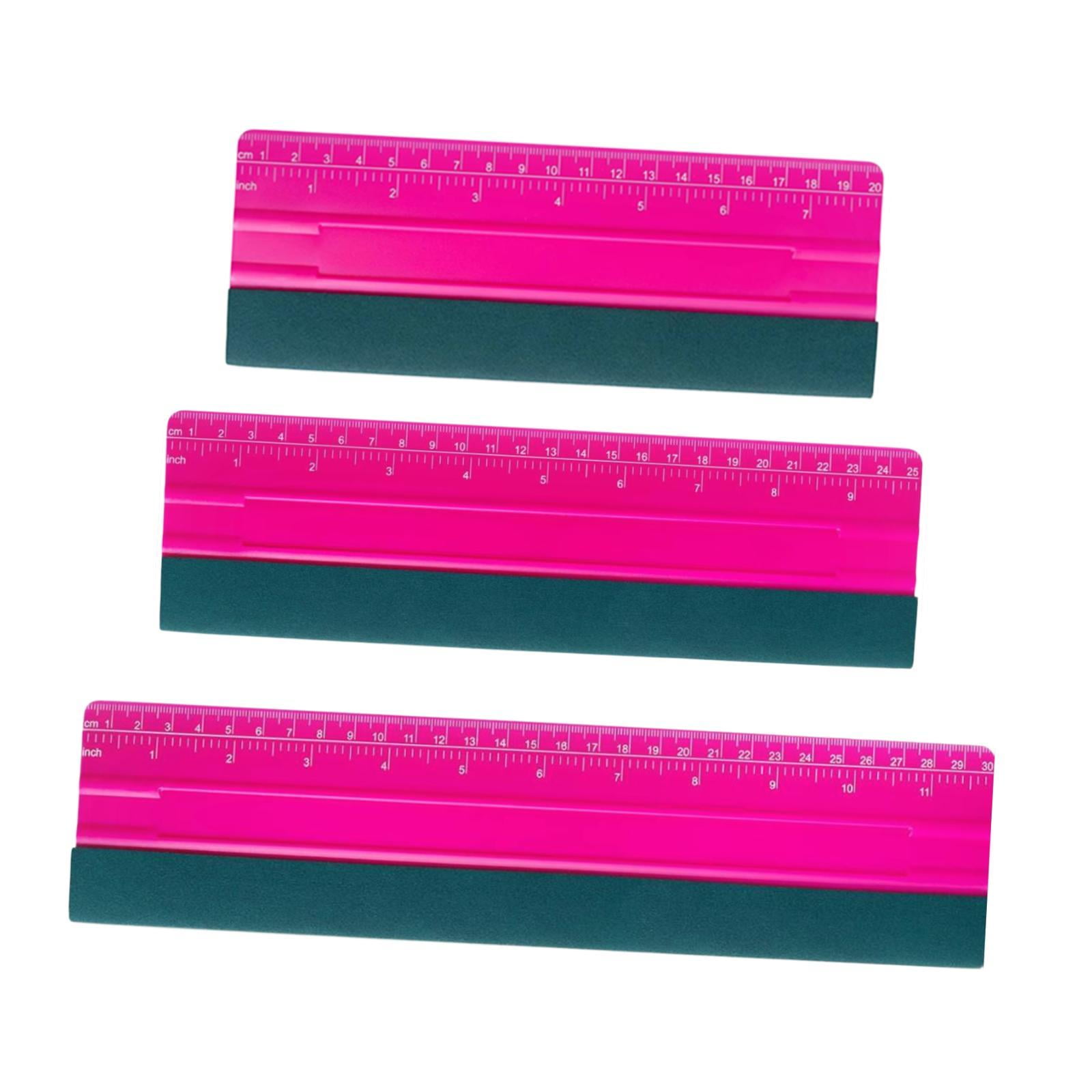 Magideal - 3 Escobillas De Goma Para Calcomanías De Vinilo Para Autos, Herramienta De Raspado Versátil Para La Aplicación De Láminas Para Letreros De Tinte De Ve Rosa Roja