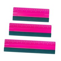 Magideal - 3 Escobillas De Goma Para Calcomanías De Vinilo Para Autos, Herramienta De Raspado Versátil Para La Aplicación De Láminas Para Letreros De Tinte De Ve Rosa Roja