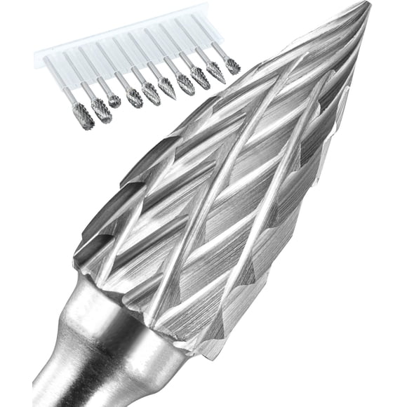 Juego de brocas de carburo Sworker, 10 piezas, vástago de 1/8 para Dremel