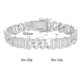 thumbnail image 2 of Pulsera de Plata para Hombre Chapada en Oro Blanco de 18K Transparente 5A+ CZ Pulsera de Eslabones de Cadena para Hombre Hipoalergénica Pulsera de Plata Esterlina 925 para Hombre Joyería 18-20CM, 2 of 8