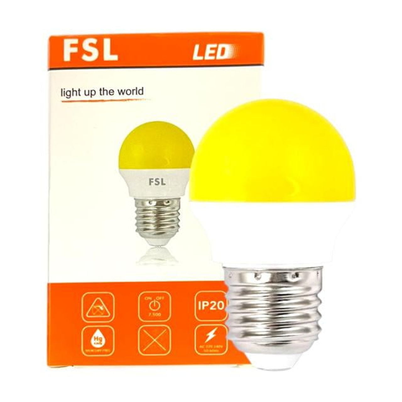 Pack X10 Guirnalda Led Decorativa G45 2w/e27 Color Amarillo -fsl