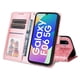 thumbnail image 3 of Funda tipo cartera FOXDOCK para Samsung Galaxy F06 5G , diseño girasol en relieve, cuero PU, cierre magnético, soporte y tarjetero, 3 of 5