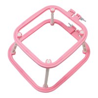 Magideal - Soporte Para Mesa De Bordado, Marco Para Punto De Cruz, Marco De Aguja De Punzón De Doble Capa Para Manualidades De Acolchado Con Aguja De Punzón Diy Rosa