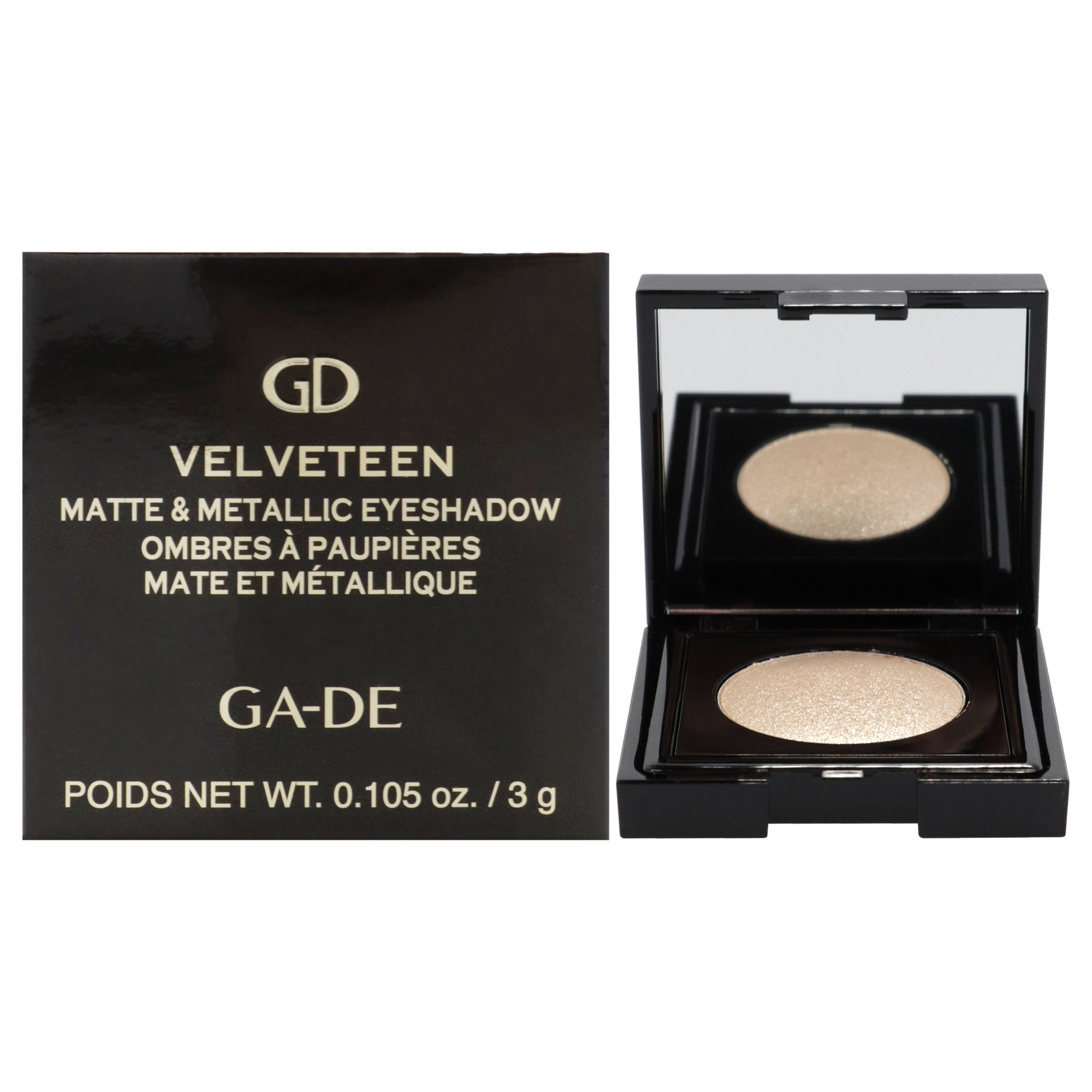 Ga-De - Sombra De Ojos De Pana Mate Y Metálica - 221 Gold Gleam De Para Mujeres - Sombra De Ojos De 0.105 Oz