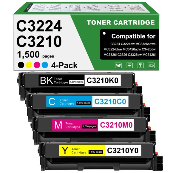 Cartucho de tóner NovaTrixia MC3224 C3210 BCYM, paquete de 4