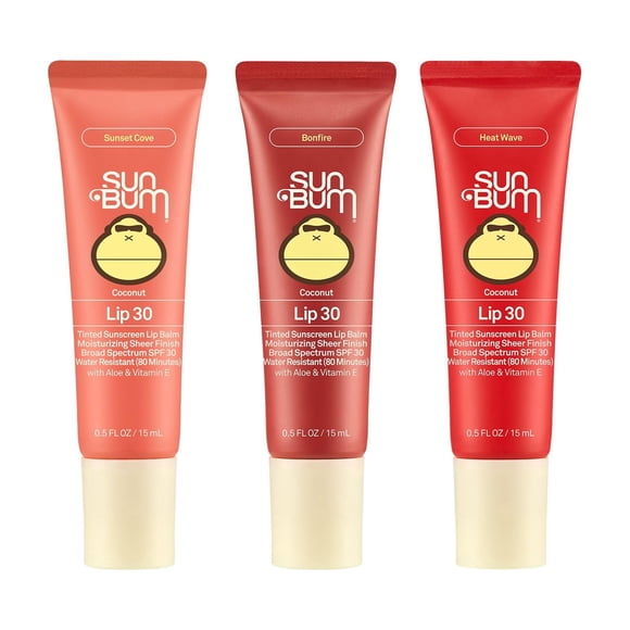 Bálsamo Labial Sun Bum con FPS 30, Tinte de Coco 45 ml Multipack