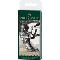 Faber Castell - Rotuladores Pitt Artist Faber-Castell X6 Uds. Negro