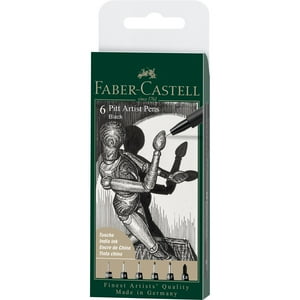 Faber Castell - Rotuladores Pitt Artist Faber-Castell X6 Uds. Negro