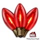 thumbnail image 3 of Bombilla de filamento C9, luces navideñas brillantes, color rojo transparente, paquete de 25, 3 of 3
