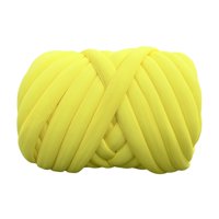 Bothyi - Chunky Yarn 62.3Ft Hilo Tubular Lavable Jumbo Para Macramé Throw Pillow Lemon Yellow