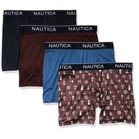 Calzoncillos Tipo Bóxer Nautica De Micropoliéster/Elastano Para Hombre, Paquete De 4