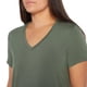 thumbnail image 3 of Camiseta GAP con cuello en V favorita para mujer, color verde escarola, talla S, 3 of 6