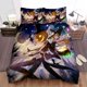 thumbnail image 1 of Little Witch Girl Anime Quilt Duvet Cover Set with Halloween Jack-o'-Lantern3-Piece Bedding Set (1 Duvet Cover + 2 Pillow Shams), 1 of 5