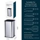 thumbnail image 4 of Bloque de cuchillos KITCHENDAO XL de acero inoxidable desmontable, 4 of 6