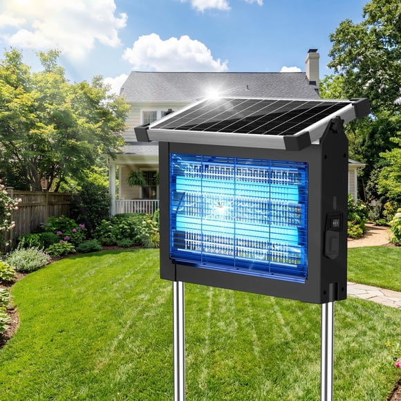 Trampa eléctrica solar para insectos CXBER 4500V recargable e impermeable