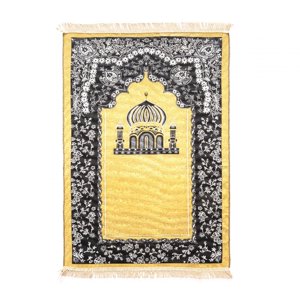 Bothyi - Alfombra De Oración Rectangular, Regalo Islámico Portátil Único Para Meditación, Viajes, Niños, Amarillo