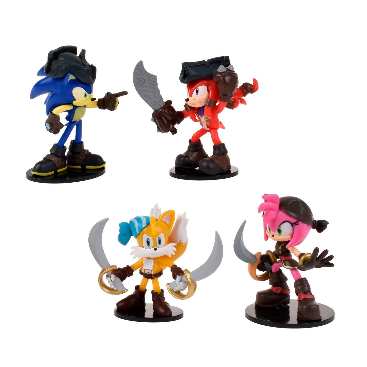 Ansaldo - Pack 4 Figuras Articuladas Sonic 8 Cm - Amy