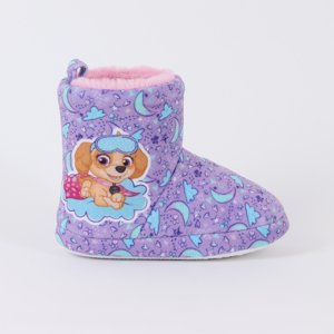 Pantufla Bota Niña Invernal Skye Cielo Morado Paw Patrol
