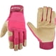 thumbnail image 1 of Guantes Wells Lamont HydraHyde de piel dividida para mujer, color rosa, 1 of 5