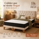 thumbnail image 2 of Cama Europea 2 Plazas Modelo Harmonie Tapizada en Lino Beige Con  Respaldo Capitoné y Colchón Hibrido Bonell, 2 of 9