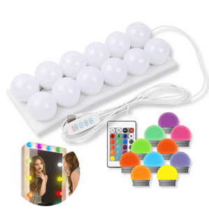 Genérico - Pack 10 Luces Focos Led Espejo Vanity Luz Multicolor Blanca